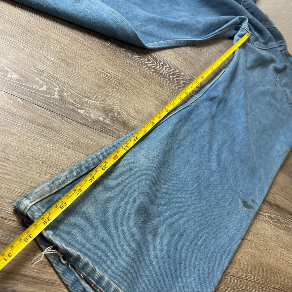 Lee Vintage Jeans Mens 37x30 Blue Light Wash Talon 42 Zip Distressed Workwear